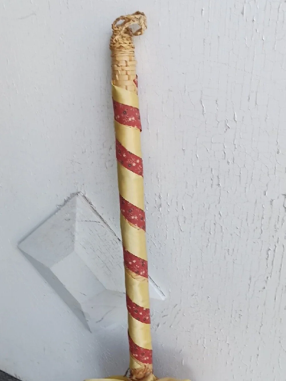 💐 Decorative Fall Broom with Yellow and Rust Ribbon 💐 Dry Flower Accents 💐⚜️